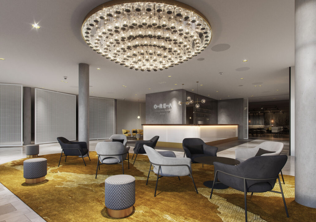 Lobby with chairs i Orea Congress Hotel
