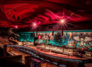 Interior of a bar called Super Panda Circus