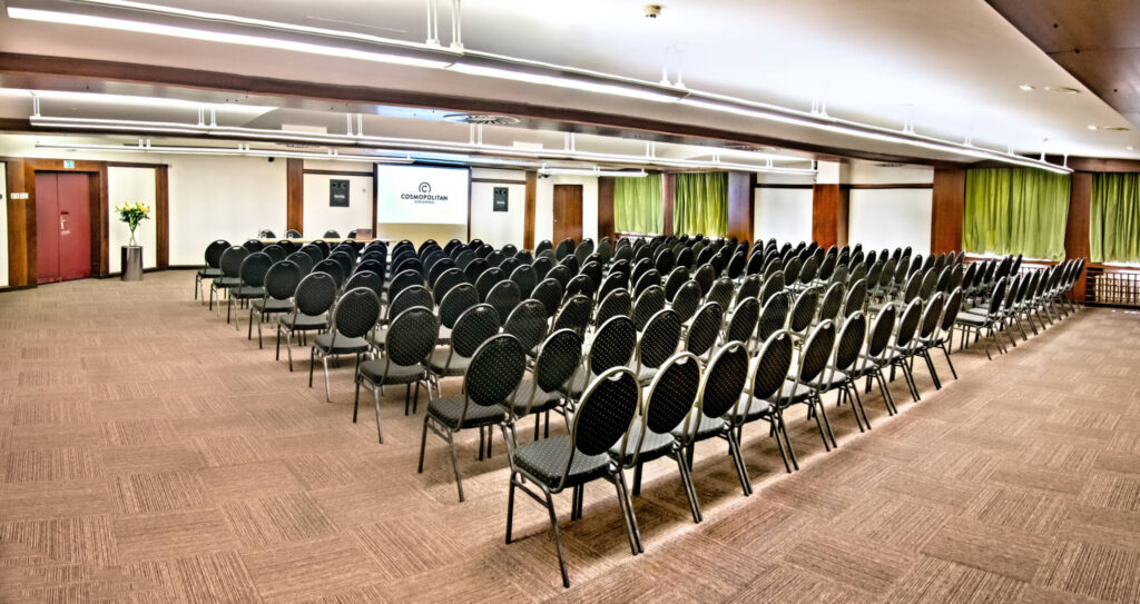 A theater-style conference room in the Cosmopolitan Hotel Bobycentrumylu